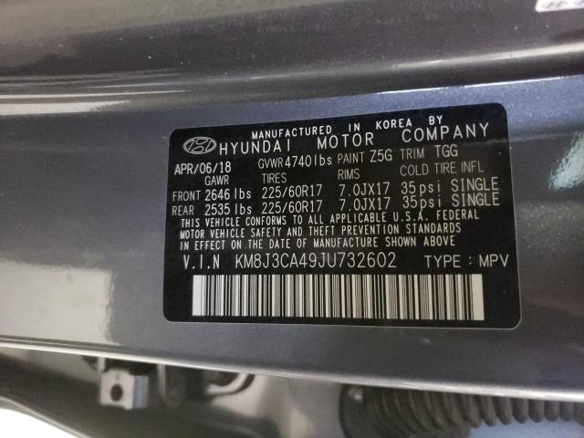 Photo 10 from auction – 2018 HYUNDAI TUCSON SEL with VIN KM8J3CA49JU732602