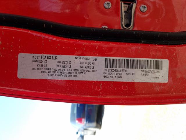 Photo 10 from auction – 2020 DODGE CHARGER SX with VIN 2C3CDXBG8LH157946