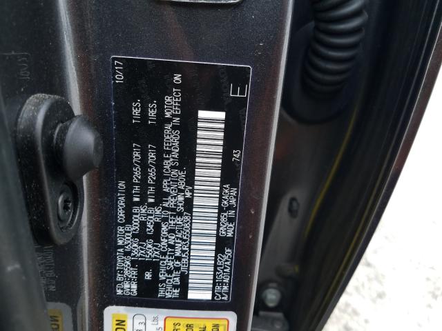 Photo 10 from auction – 2018 TOYOTA 4RUNNER SR with VIN JTEBU5JR3J5508387