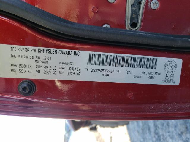 Photo 10 from auction – 2014 CHRYSLER 300 S with VIN 2C3CCABG2EH375190