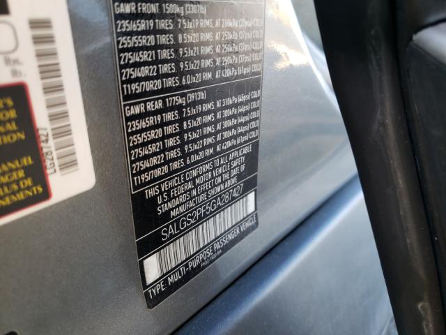 Photo 10 from auction – 2016 LAND ROVER RANGE ROVE with VIN SALGS2PF5GA287427