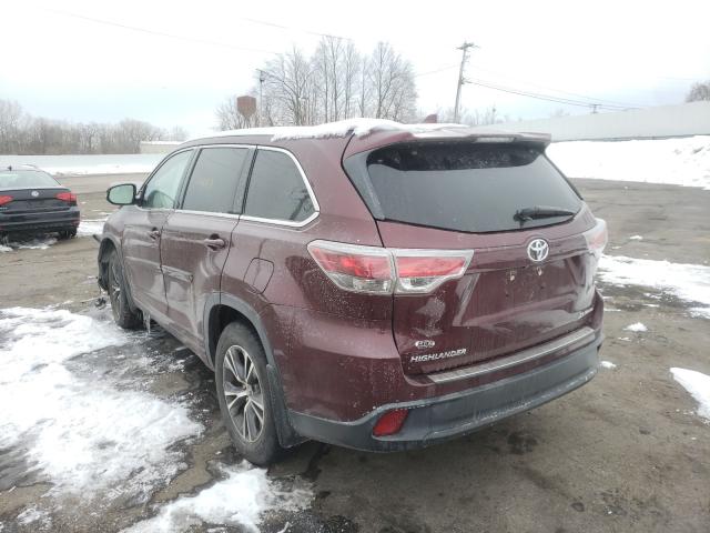 Photo 3 from auction – 2016 TOYOTA HIGHLANDER with VIN 5TDJKRFH7GS354685