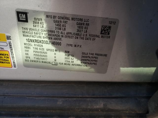 Photo 10 from auction – 2013 CHEVROLET TRAVERSE L with VIN 1GNKRGKD3DJ146990