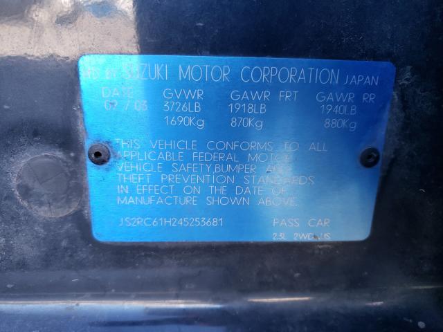Photo 10 from auction – 2004 SUZUKI AERIO SX with VIN JS2RC61H245253681