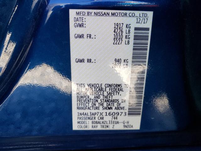 Photo 10 from auction – 2018 NISSAN ALTIMA 2.5 with VIN 1N4AL3AP7JC160973