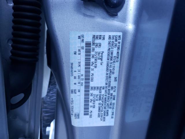 Photo 10 from auction – 2016 FORD FOCUS SE with VIN 1FADP3K21GL339121