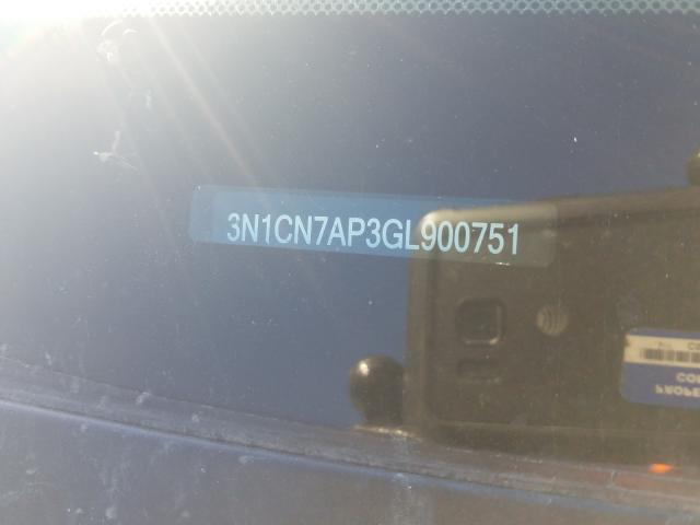 Photo 10 from auction – 2016 NISSAN VERSA S with VIN 3N1CN7AP3GL900751