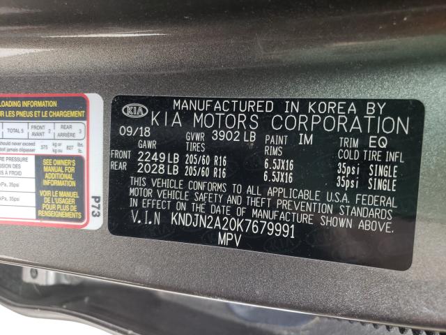 Photo 10 from auction – 2019 KIA SOUL with VIN KNDJN2A20K7679991