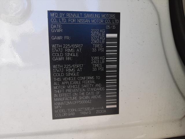 Photo 10 from auction – 2015 NISSAN ROGUE S with VIN KNMAT2MV0FP566642