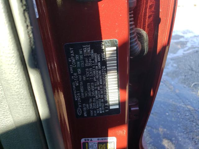 Photo 10 from auction – 2019 HYUNDAI TUCSON LIM with VIN KM8J3CAL2KU018724