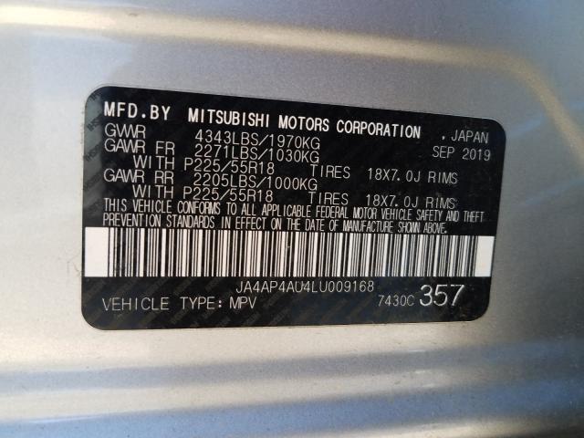 Photo 10 from auction – 2020 MITSUBISHI OUTLANDER with VIN JA4AP4AU4LU009168
