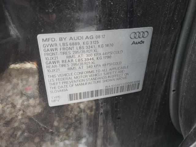 Photo 10 from auction – 2013 AUDI Q7 PRESTIG with VIN WA1DGAFEXDD003096