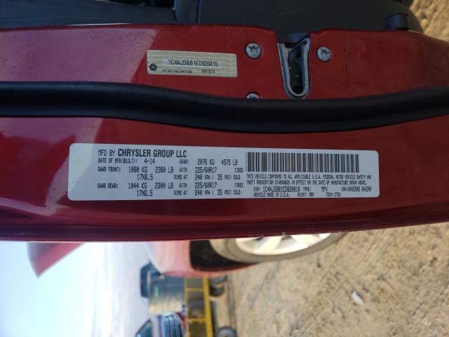 Photo 10 from auction – 2014 JEEP COMPASS SP with VIN 1C4NJDBB1ED820810