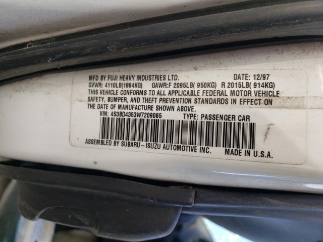 Photo 10 from auction – 1998 SUBARU LEGACY L with VIN 4S3BD4353W7209065