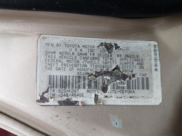 Photo 10 from auction – 1996 TOYOTA CAMRY LE with VIN 4T1BF12K9TU129035
