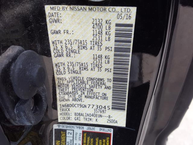 Photo 10 from auction – 2016 NISSAN FRONTIER with VIN 1N6BD0CT9GN773045