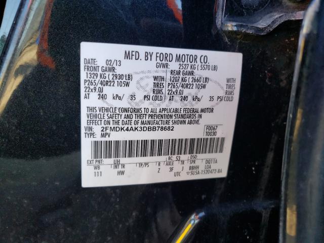 Photo 10 from auction – 2013 FORD EDGE with VIN 2FMDK4AK3DBB78682