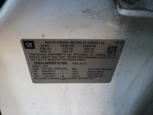 Photo 10 from auction – 2015 CHEVROLET EQUINOX LS with VIN 2GNALAEK2F6121096