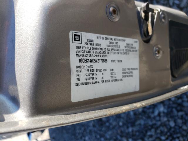 Photo 10 from auction – 1998 CHEVROLET C-1 with VIN 1GCEC14M2WZ177556