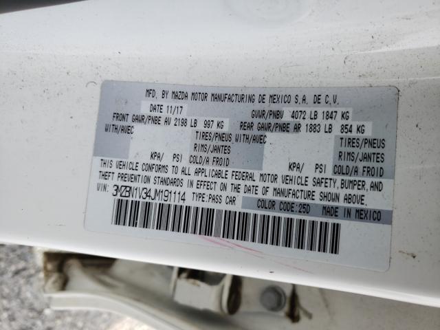 Photo 10 from auction – 2018 MAZDA 3 TOURING with VIN 3MZBN1V34JM191114