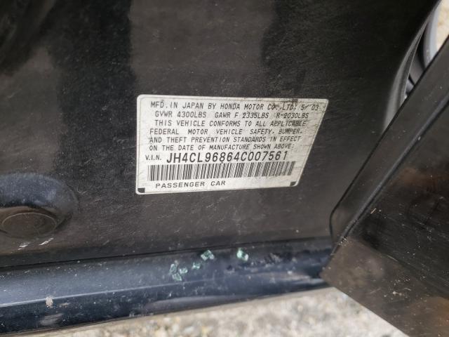 Photo 10 from auction – 2004 ACURA TSX with VIN JH4CL96864C007561