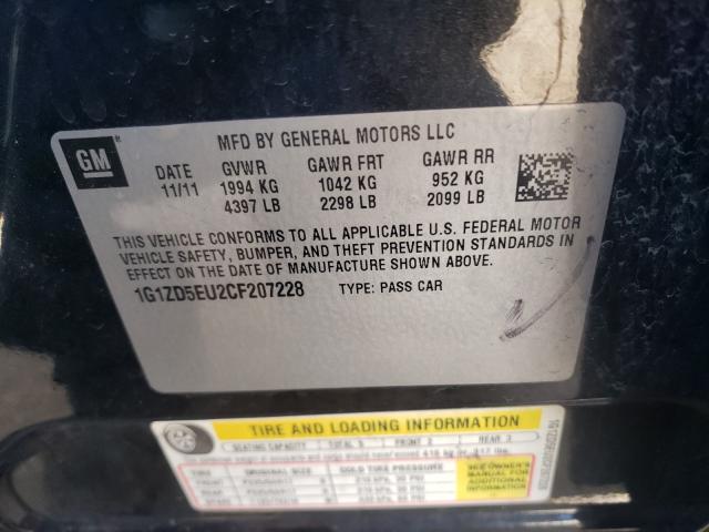 Photo 10 from auction – 2012 CHEVROLET MALIBU 2LT with VIN 1G1ZD5EU2CF207228