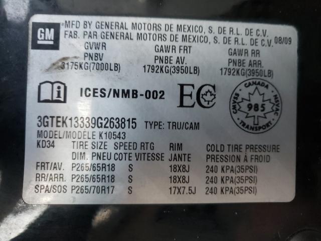 Photo 10 from auction – 2009 GMC SIERRA K15 with VIN 3GTEK13339G263815