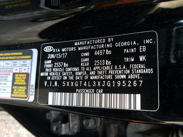 Photo 10 from auction – 2018 KIA OPTIMA LX with VIN 5XXGT4L3XJG195267
