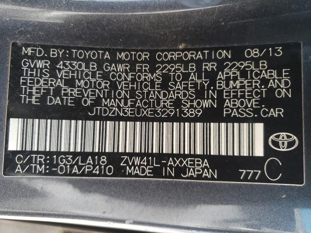 Photo 10 from auction – 2014 TOYOTA PRIUS V with VIN JTDZN3EUXE3291389