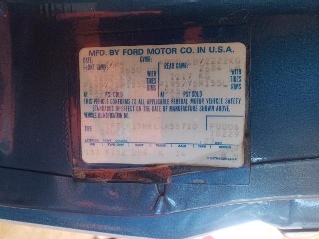 Photo 10 from auction – 1984 FORD F150 with VIN 1FTCF15H6EKA58710