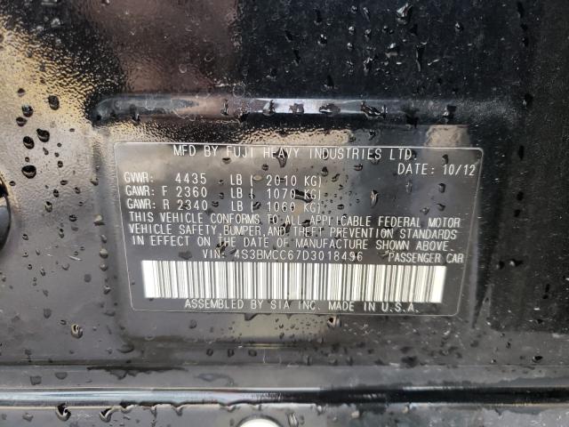 Photo 10 from auction – 2013 SUBARU LEGACY 2.5 with VIN 4S3BMCC67D3018496