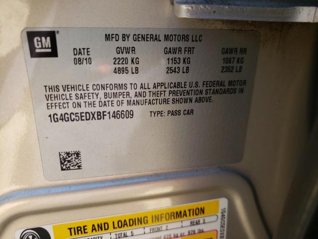 Photo 10 from auction – 2011 BUICK LACROSSE C with VIN 1G4GC5EDXBF146609