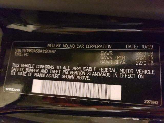 Photo 10 from auction – 2010 VOLVO S80 3.2 with VIN YV1982AS8A1120467
