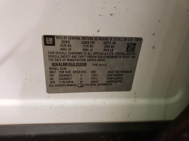 Photo 10 from auction – 2018 GMC TERRAIN SL with VIN 3GKALMEV9JL252006