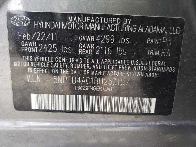 Photo 10 from auction – 2011 HYUNDAI SONATA GLS with VIN 5NPEB4AC1BH253107