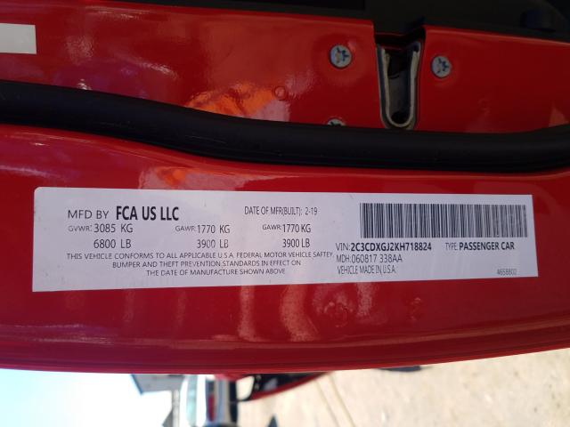 Photo 10 from auction – 2018 DODGE CHARGER R/ with VIN 2C3CDXCT4JH224180
