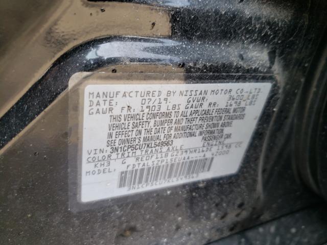 Photo 10 from auction – 2019 NISSAN KICKS S with VIN 3N1CP5CU7KL549563