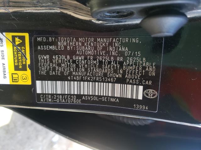 Photo 10 from auction – 2015 TOYOTA CAMRY LE with VIN 4T4BF1FK2FR513467