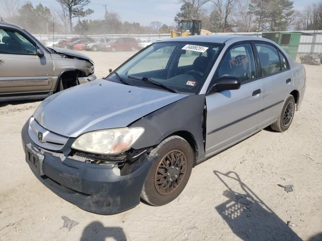Photo 2 from auction – 2004 HONDA CIVIC DX with VIN 2HGES16444H592070