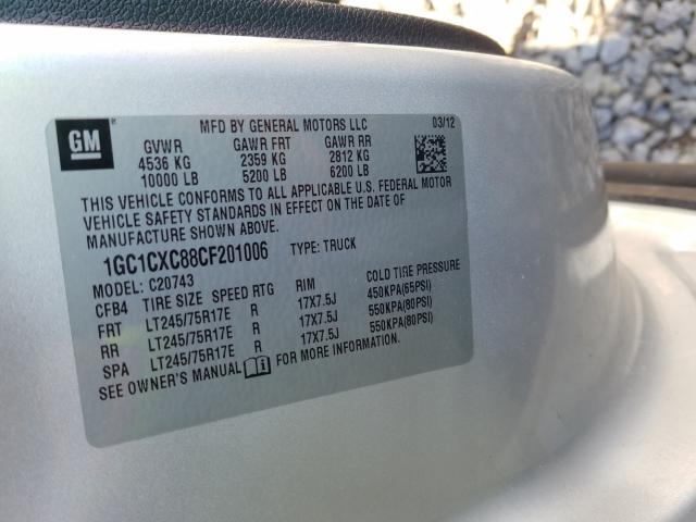 Photo 10 from auction – 2012 CHEVROLET SILVERADO with VIN 1GC1CXC88CF201006