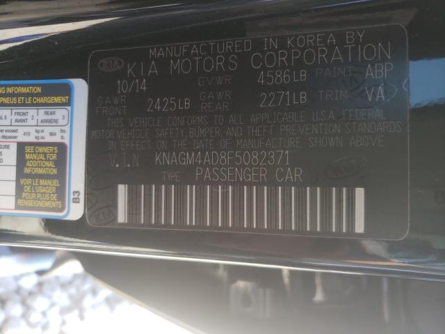 Photo 10 from auction – 2015 KIA OPTIMA HYB with VIN KNAGM4AD8F5082371