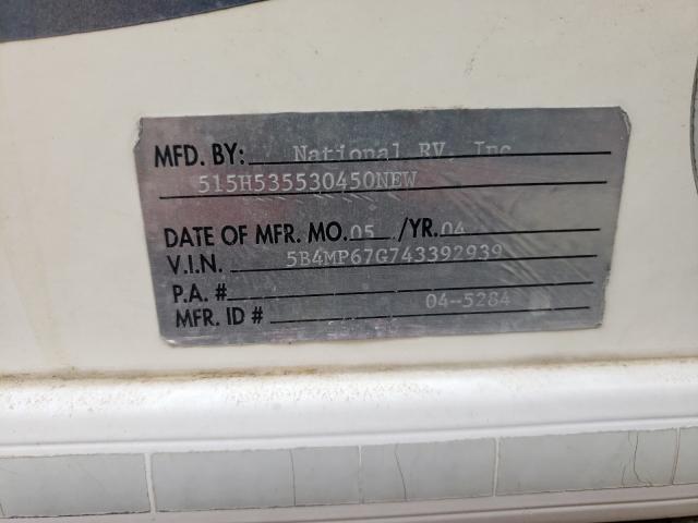 Photo 10 from auction – 2004 DOLP MOTORHOME with VIN 5B4MP67G743392939