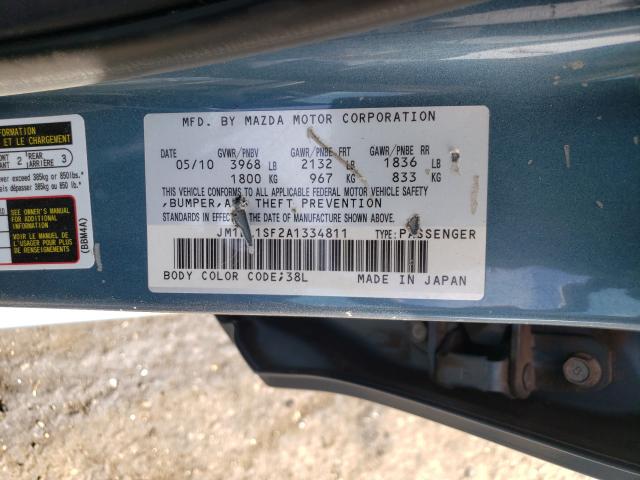 Photo 10 from auction – 2010 MAZDA 3 I with VIN JM1BL1SF2A1334811