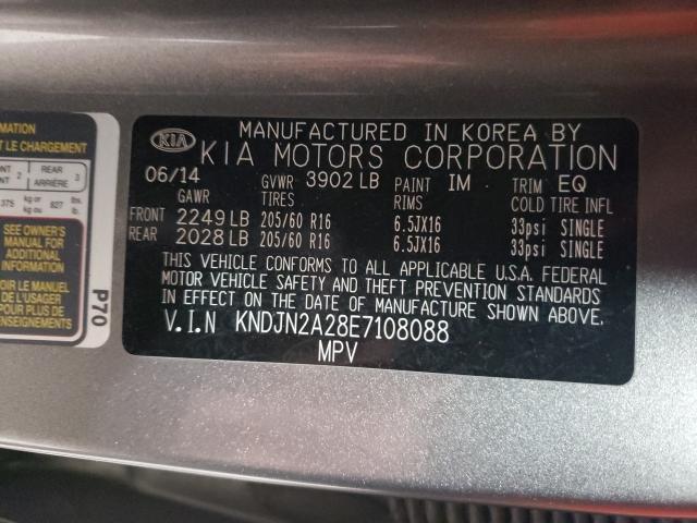 Photo 10 from auction – 2014 KIA SOUL with VIN KNDJN2A28E7108088