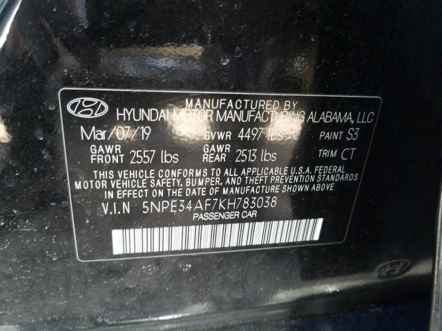 Photo 10 from auction – 2019 HYUNDAI SONATA LIM with VIN 5NPE34AF7KH783038