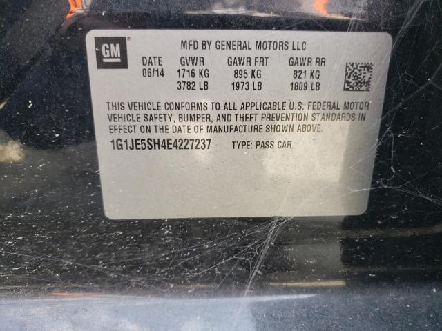 Photo 10 from auction – 2014 CHEVROLET SONIC LTZ with VIN 1G1JE5SH4E4227237