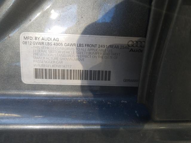 Photo 10 from auction – 2013 AUDI A4 PREMIUM with VIN WAUBFAFL8DN018217