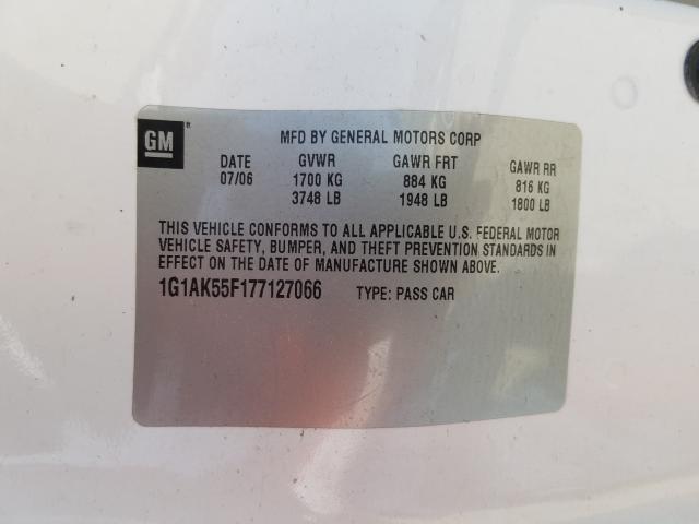 Photo 10 from auction – 2007 CHEVROLET COBALT LS with VIN 1G1AK55F177127066