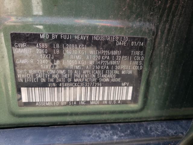 Photo 10 from auction – 2014 SUBARU OUTBACK 2. with VIN 4S4BRCKC3E3277296