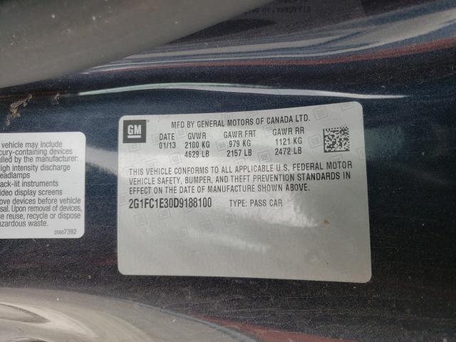 Photo 10 from auction – 2013 CHEVROLET CAMARO LT with VIN 2G1FC1E30D9188100